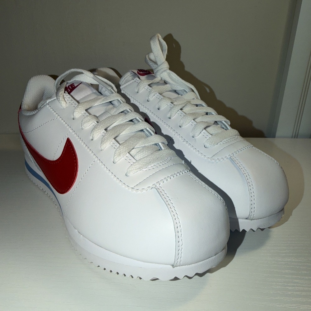 Size 7.5 - Nike Classic Cortez Leather White Red W